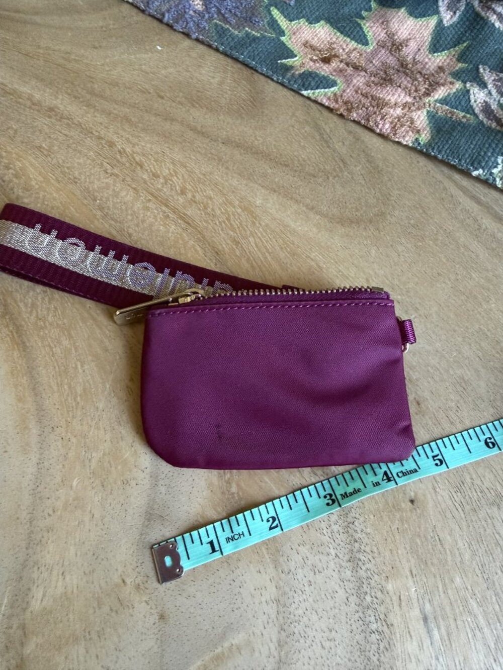 lululemon athletica Plum Zip Card Holder Key Strap - Picture 3 of 3